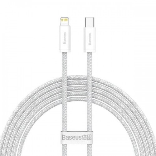 Kabelis USB C - Lightning BASEUS CALD000102 (2.0m, 20W, baltas, pintas)