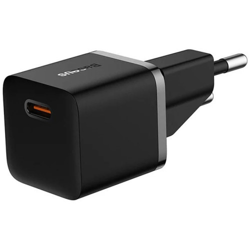 Sieninis įkroviklis BASEUS CCGN050101 (GaN5 mini, 20W, USB-C, QC3.0, juodas)