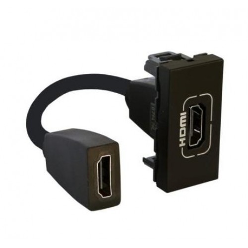 HDMI 1.4 modulinis lizdas Legrand Mosaic 079478L (įleidžiamas, juodas) HDMI 1.4 modulinis lizdas Legrand Mosaic 079478L (įleidžiamas, juodas)