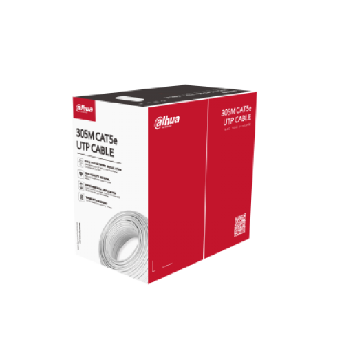 Kabelis ryšio Dahua UTP5e PFM920I-5EUN (Cat5e, HDPE, PoE, PVC, ritė 305m)