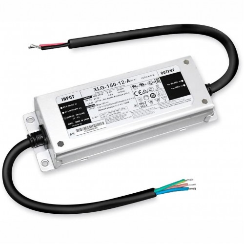 Impulsinis maitinimo šaltinis LED 150W 12V 12.5A IP67, dimeriuojamas, Mean well XLG-150-12-A Impulsinis maitinimo šaltinis LED 150W 12V 12.5A IP67, dimeriuojamas, Mean well XLG-150-12-A