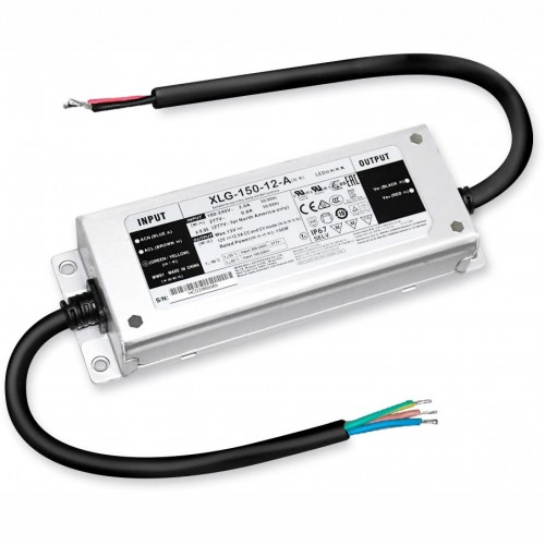 Impulsinis maitinimo šaltinis LED 150W 12V 12.5A IP67, dimeriuojamas, Mean well XLG-150-12-A Impulsinis maitinimo šaltinis LED 150W 12V 12.5A IP67, dimeriuojamas, Mean well XLG-150-12-A