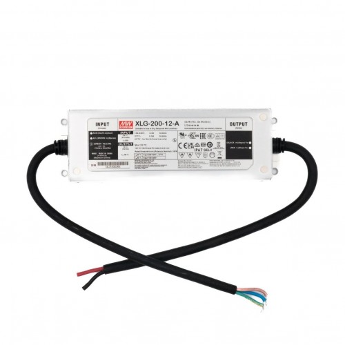 Impulsinis maitinimo šaltinis LED 200W 12V 16A IP67, dimeriuojamas, Mean well XLG-200-12-A Impulsinis maitinimo šaltinis LED 200W 12V 16A IP67, dimeriuojamas, Mean well XLG-200-12-A