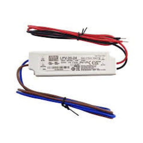 Impulsinis maitinimo šaltinis LED 24V 20W 0.84A IP67, Mean well, LPV-20-24 Impulsinis maitinimo šaltinis LED 24V 20W 0.84A IP67, Mean well, LPV-20-24