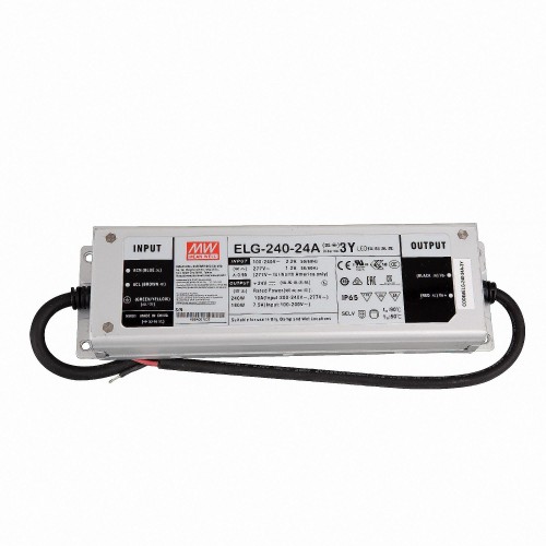 Impulsinis maitinimo šaltinis LED 24V 240W 10A IP65, dimeriuojamas, MEAN WELL ELG-240-24A-3Y Impulsinis maitinimo šaltinis LED 24V 240W 10A IP65, dimeriuojamas, MEAN WELL ELG-240-24A-3Y