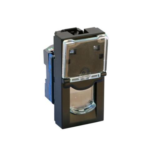 Kompiuterinis lizdas RJ45 Legrand Mosaic 079461L (matinė juoda)