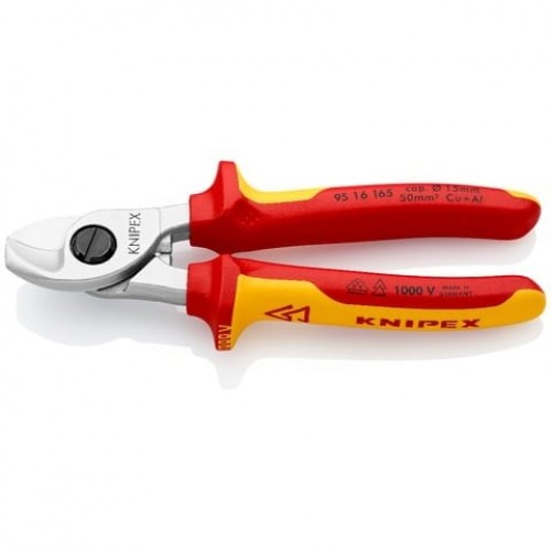 Izoliuotos kandyklės elektros kabeliui KNIPEX 9516165 (Ø15mm/50mm2, 165mm, 1000V) Izoliuotos kandyklės elektros kabeliui KNIPEX 9516165 (Ø15mm/50mm2, 165mm, 1000V)