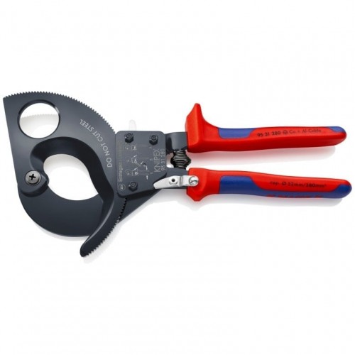 Kabelių kirpimo žirklės KNIPEX 9531280 (Ø51mm/380 mm2) Kabelių kirpimo žirklės KNIPEX 9531280 (Ø51mm/380 mm2)