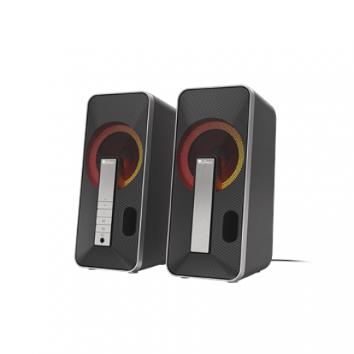 NCS-1635 Genesis | Computer Speaker | Helium 100BT RGB | Bluetooth | Silver/Black | Gaming Speakers | Wireless connection