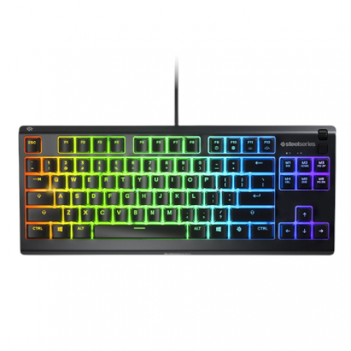 64834 SteelSeries | Gaming Keyboard | Apex 3 Tenkeyless | Black | Gaming keyboard | Wired | RGB LED light | NORD | Whisper-Quiet Switches