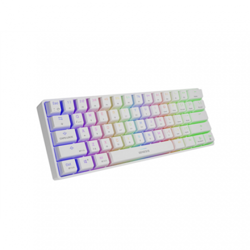 NKG-1845 Genesis | THOR 660 RGB | White | Gaming keyboard | Wireless/Wired | RGB LED light | US | 1.5 m | Gateron Red Switch | Wireless connection