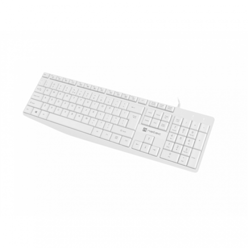 NKL-1951 Natec | Keyboard | Nautilus NKL-1951 | Keyboard | Wired | US | White | USB Type-A | 390 g