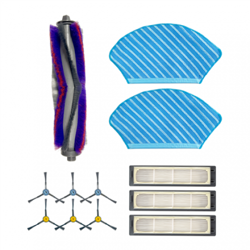 12175000A43592 Midea Spare Parts Kit: Side Brush×6pcs, Main Brush×1pc, HEPA Filter×3pcs, Mopping Cloth×2pcs for M7 | Midea