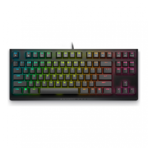 545-BBDY Dell Alienware Tenkeyless AW420K | Gaming Keyboard | Wired | EN | Dark Side of the Moon | CHERRY MX Red