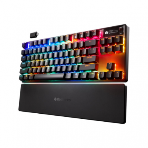 64871 SteelSeries | Gaming Keyboard | Apex Pro TKL Gen 3 | US Layout | Bluetooth | Black | 2.4 GHz / Bluetooth/ Wired | OmniPoint 3.0 Adjustable HyperMagnetic Switches | Wireless connection