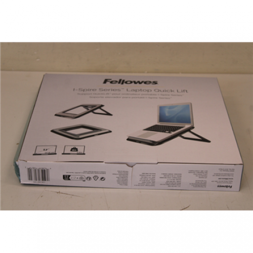 8212001SO SALE OUT. Fellowes Quick Lift I-Spire laptop stand - black | Fellowes | Laptop Stand | Quick Lift I-Spire | DAMAGED PACKAGING | Black | 320 x 42 x 286 mm