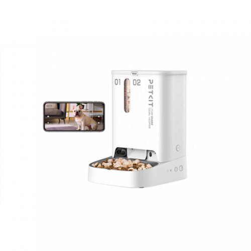 P591 PETKIT | Feeder with Camera | P591 YumShare Dual-hopper | Capacity 2+3 L | White