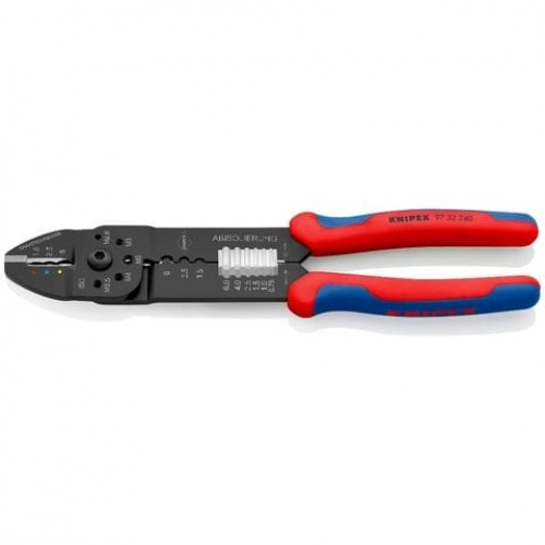 Kabelio nužievinimo ir jungčių užspaudimo replės Knipex 97 32 240 Kabelio nužievinimo ir jungčių užspaudimo replės Knipex 97 32 240