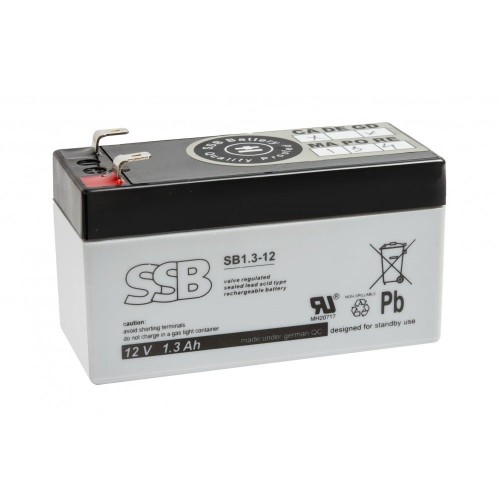 Akumuliatorius (AGM) SSB SB (1.3Ah, 12V, F1, VRLA) Akumuliatorius (AGM) SSB SB (1.3Ah, 12V, F1, VRLA)