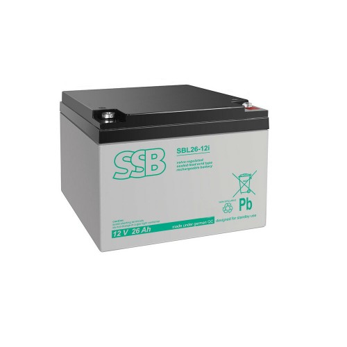 Akumuliatorius (AGM) SSB SBL (26Ah, 12V, F13 M5, VRLA) Akumuliatorius (AGM) SSB SBL (26Ah, 12V, F13 M5, VRLA)