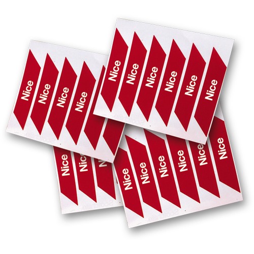 Šviesą atspindintys STOP lipdukai NICE WA10 (24 vnt.)