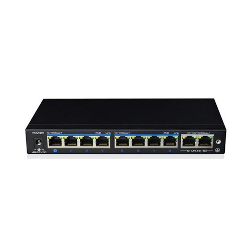 VSS 08POE2S, 8-port PoE switch with two Uplink ports (CCTV mode) VSS 08POE2S, 8-port PoE switch with two Uplink ports (CCTV mode)