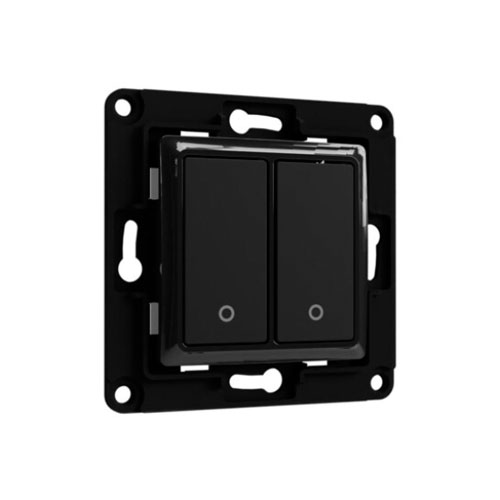 Shelly Wall Switch 2xBtn, black Shelly Wall Switch 2xBtn, black