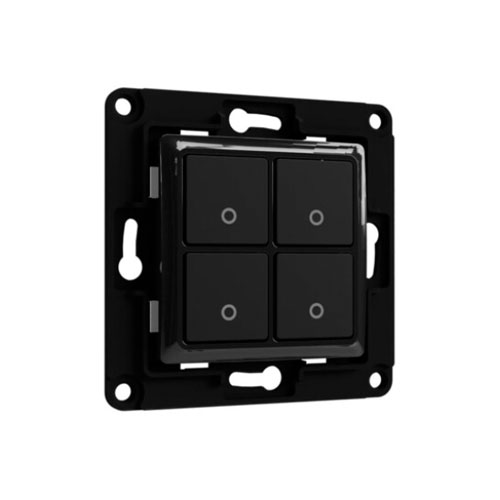 Shelly Wall Switch 4xBtn, black Shelly Wall Switch 4xBtn, black