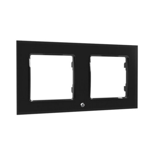 Shelly Wall Switch Frame x2, black Shelly Wall Switch Frame x2, black