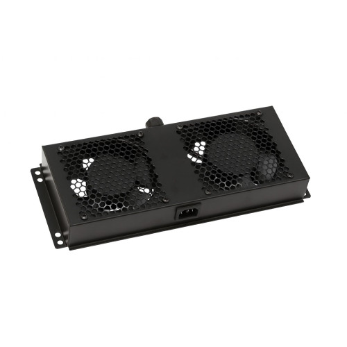 Ventiliatorių blokas 19'' AFS-2 A2 serijos spintoms (2 ventiliatoriai, 600mm, pilkas, sujungiamas 2x2)