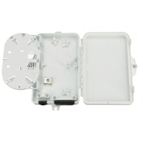 Hermetinė optinė FTTx sieninė dėžutė (2xSC/LC, IP65, 167x102x31 mm)