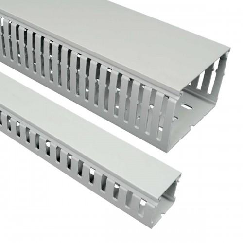 Plastikinis perforuotas kanalas Kopos RK 50X50 HF_LD (pilkas, behalogenis, 50x50mm, 2m) Plastikinis perforuotas kanalas Kopos RK 50X50 HF_LD (pilkas, behalogenis, 50x50mm, 2m)