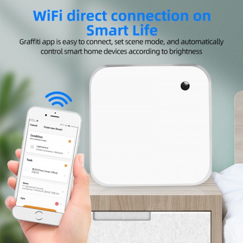 Vandeniui atsparus lauko šviesos ryškumo jutiklis su WIFI Feelspot FS-LBS02W 0-30000 LUX, Tuya Vandeniui atsparus lauko šviesos ryškumo jutiklis su WIFI Feelspot FS-LBS02W 0-30000 LUX, Tuya