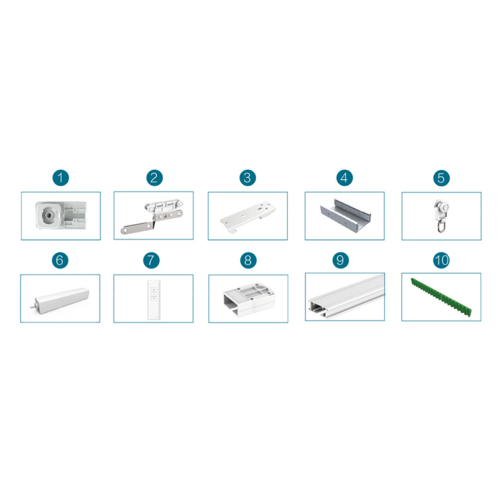 Išmanusis elektrinis karnizas užuolaidoms (4m) Feelspot FS-CM04W WiFi, Tuya
