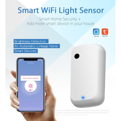 Kambario šviesos ryškumo jutiklis su WIFI Feelspot FS-LBS01W 0-1000 LUX, Tuya