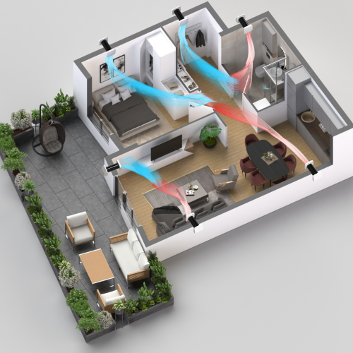 Sieninis mini rekuperatorius BSK Zephyr Mini Sieninis mini rekuperatorius BSK Zephyr Mini