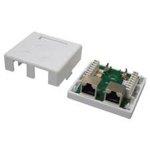 Virštinkinė rozetė LK-WP-037 (2x RJ45, FTP, Cat.5e, krosuojama)