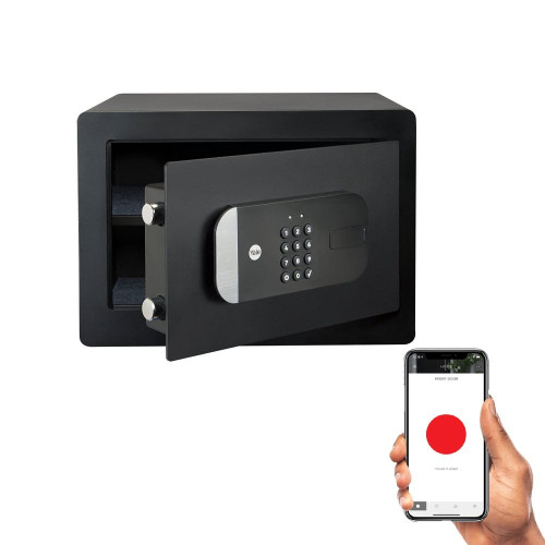 Baldinis seifas YALE (aukštis 25cm,plotis 35cm) su elektrine spyna. Yra galimybė atrakinti telefonu ir gauti pranešimus apie atidarymą Baldinis seifas YALE (aukštis 25cm,plotis 35cm) su elektrine spyna. Yra galimybė atrakinti telefonu ir gauti pranešimus apie atidarymą