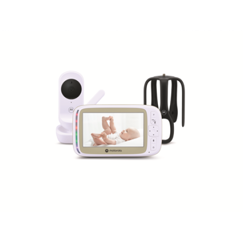 5055374717837 Motorola 5.0” Wi-Fi Video Baby Monitor with Stargrip Crib Mount | VM45 Connect | White