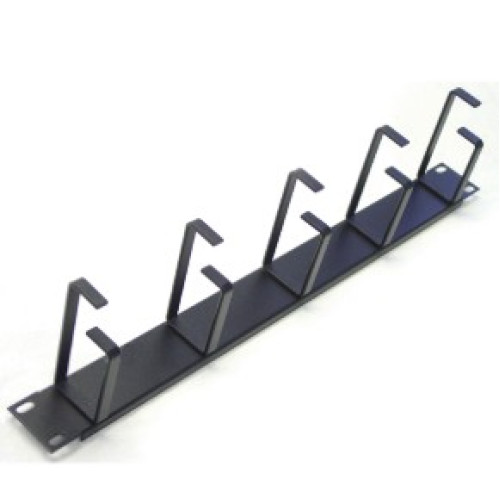 Kabelių tvarkymo panelė LK-CM-0040 19'' 1U (5 metaliniai žiedai, aukštis 65mm, be varžtų)