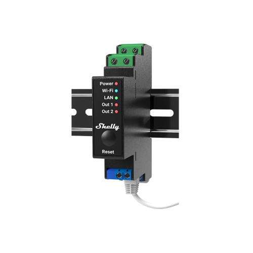 Wi-Fi, Bluetooth valdoma 2 kanalų išmanioji relė Shelly Pro 2PM