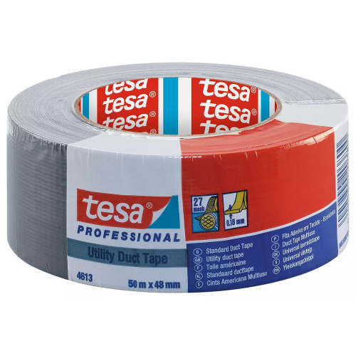 Audinio juosta TESA STANDART (pilka) 50m x 48mm 04613-00047-00 Audinio juosta TESA STANDART (pilka) 50m x 48mm 04613-00047-00