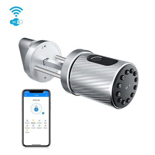 Rankena SMART tinka DIN ir Scandinaviskam (ASSA) standartui. Bluetooth&Wi-Fi su nuotoliniu valdymu