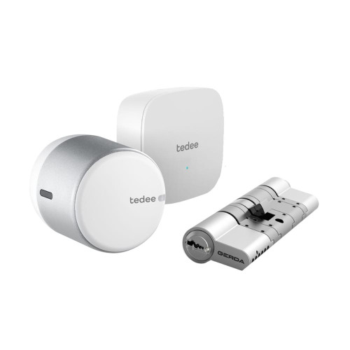 TEDEE GO išmanios spynos komplektas Bluetooth Wi-Fi su nuotoliniu valdymu (sidabrinis) TEDEE GO išmanios spynos komplektas Bluetooth Wi-Fi su nuotoliniu valdymu (sidabrinis)