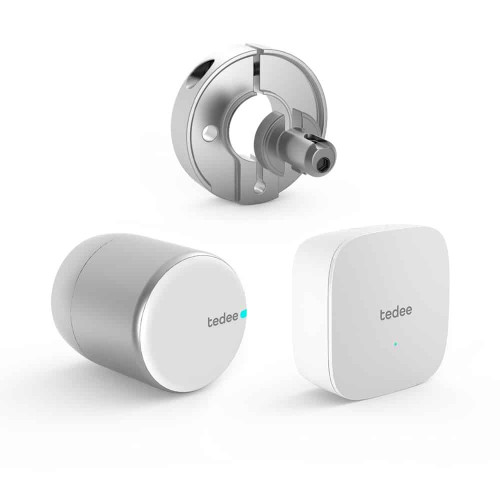 TEDEE PRO išmanios spynos komplektas Euro Bluetooth&Wi-Fi su nuotoliniu valdymu (sidabrinis ) TEDEE PRO išmanios spynos komplektas Euro Bluetooth&Wi-Fi su nuotoliniu valdymu (sidabrinis )