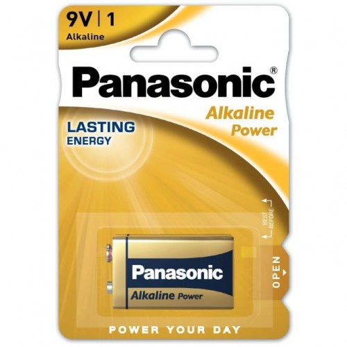 Baterija Panasonic Alkaline 6LR61/6LF22/9V Krona (1 vnt.) Baterija Panasonic Alkaline 6LR61/6LF22/9V Krona (1 vnt.)