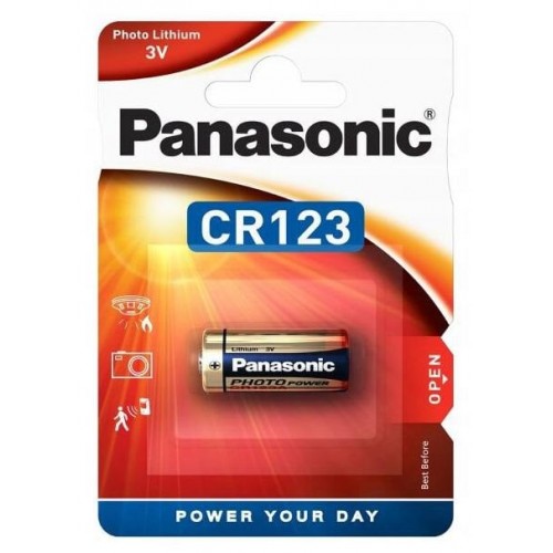 Baterija Panasonic Lithium CR123 (1 vnt.) Baterija Panasonic Lithium CR123 (1 vnt.)