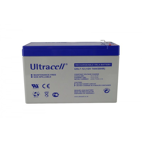 Akumuliatorius Ultracell UXL7-12 (7Ah, 12V, F1, VRLA, AGM) Akumuliatorius Ultracell UXL7-12 (7Ah, 12V, F1, VRLA, AGM)