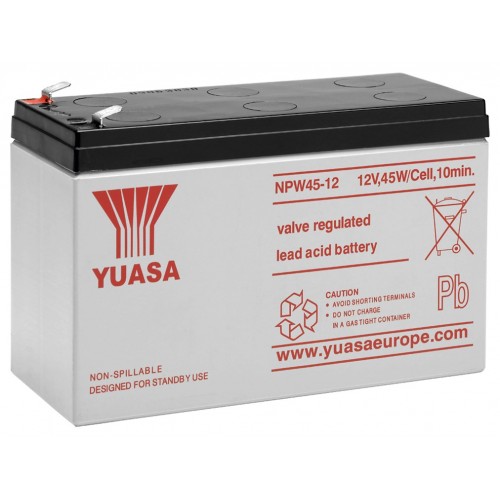 Akumuliatorius YUASA NPW45-12 (8.5Ah, 12V, F2, 45W, VRLA, AGM, gilus iškrovimas) Akumuliatorius YUASA NPW45-12 (8.5Ah, 12V, F2, 45W, VRLA, AGM, gilus iškrovimas)