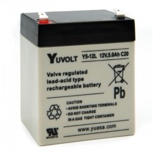 Akumuliatorius YUASA Yuvolt (5Ah, 12V, F2, VRLA) Akumuliatorius YUASA Yuvolt (5Ah, 12V, F2, VRLA)
